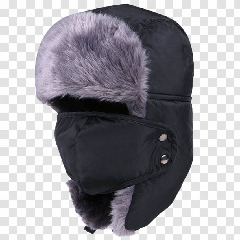 Hat Ushanka Cap Winter Fur - Lining - Lei Feng Black Transparent PNG
