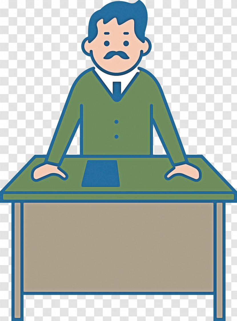 Teacher Desk Male Transparent PNG