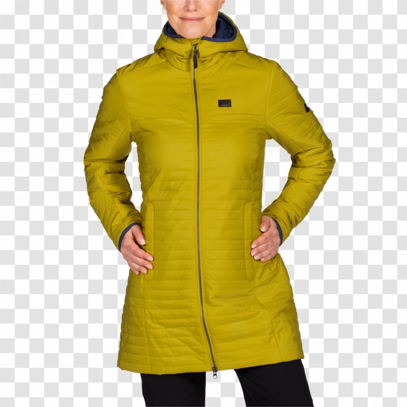 Coat Hood Outerwear Jacket Sleeve - Yellow Transparent PNG