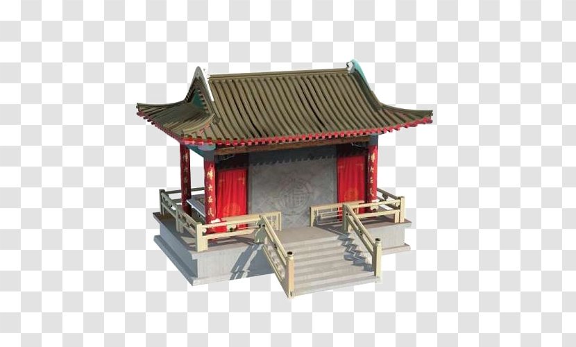 Shinto Shrine Chinese Architecture Roof - 3d Fast Modeling Transparent PNG