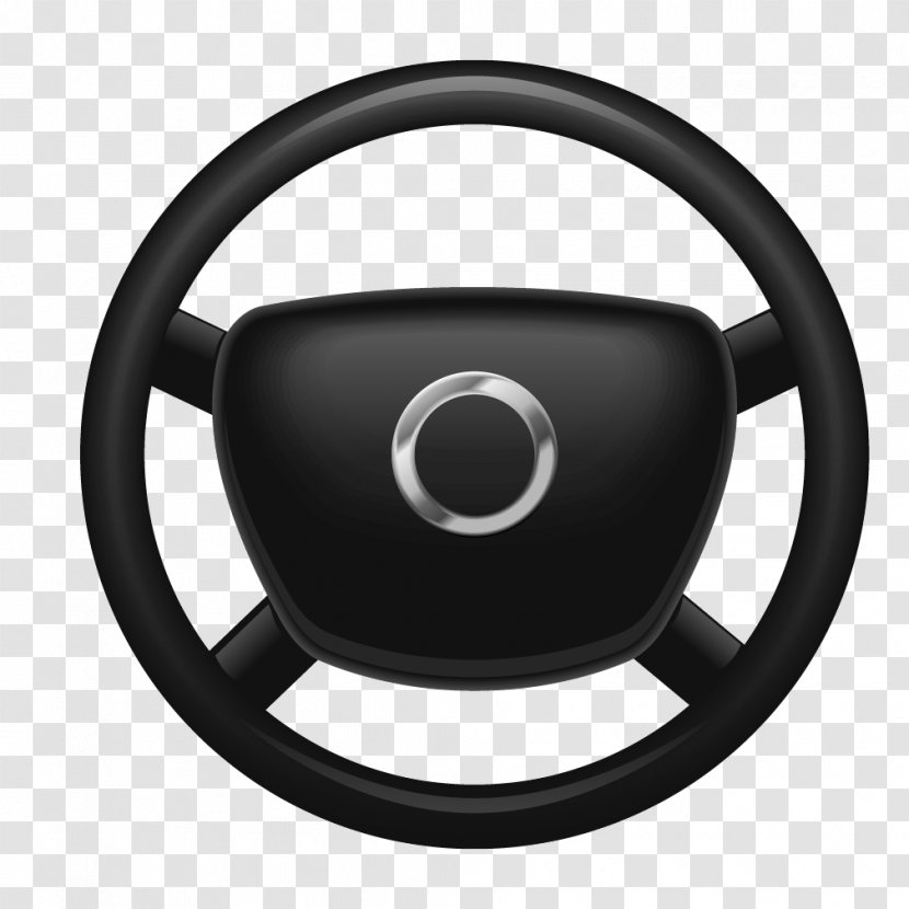 Fiat Marea Palio Siena Strada - Black Texture Vehicle Steering Wheel Transparent PNG