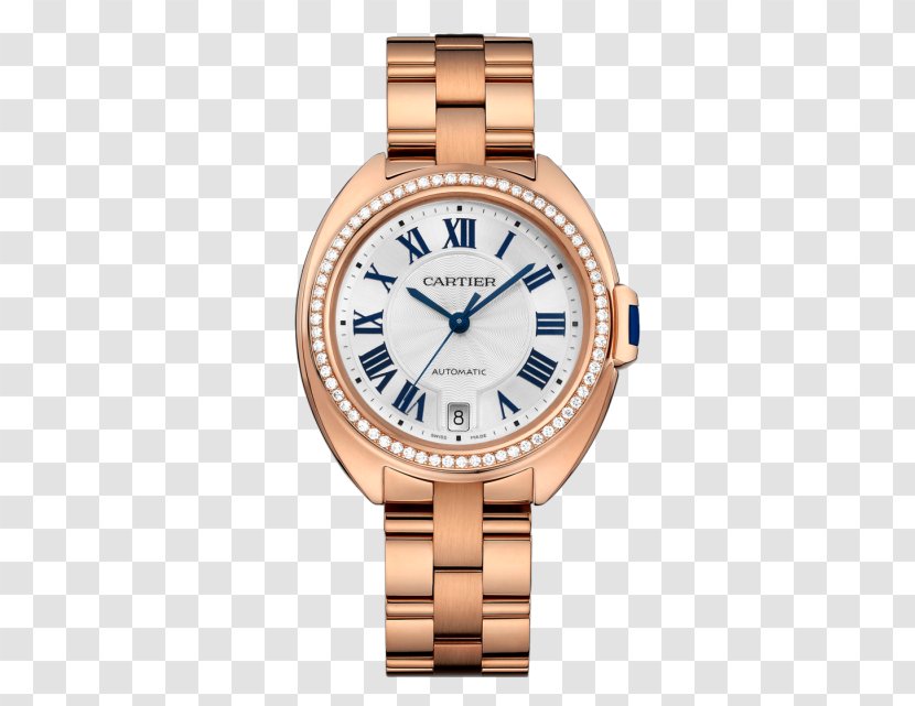 Watchmaker Bracelet Luxury Goods Automatic Watch - Beige - Watches Cartier Rose Gold Mechanical Female Form Transparent PNG
