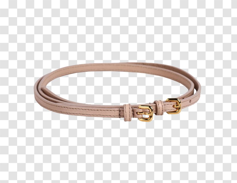 Bracelet Bangle Beige Belt - Metal - Almond Thin Leather Transparent PNG