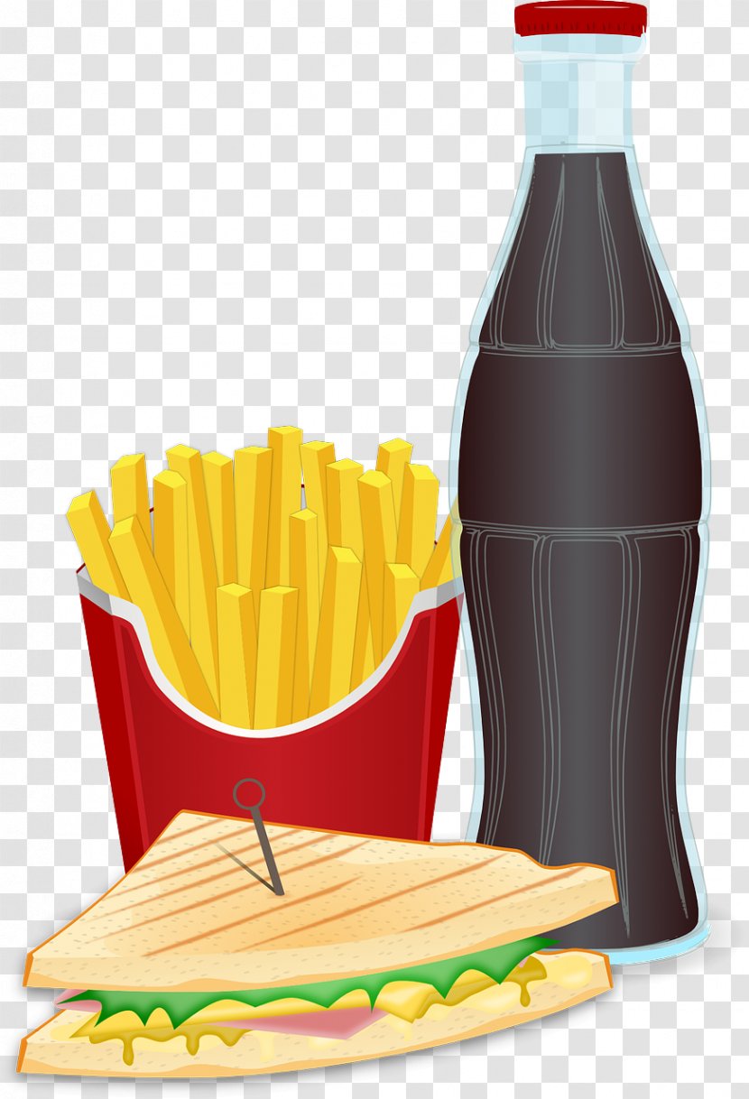 Fizzy Drinks French Fries Hamburger Cheeseburger Coca-Cola - Food - Coca Cola Transparent PNG