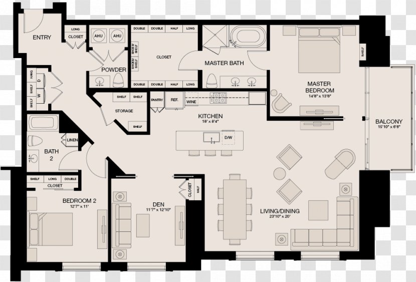 Market Square Tower Floor Plan Bedroom Home Studio Apartment - Kl Transparent PNG