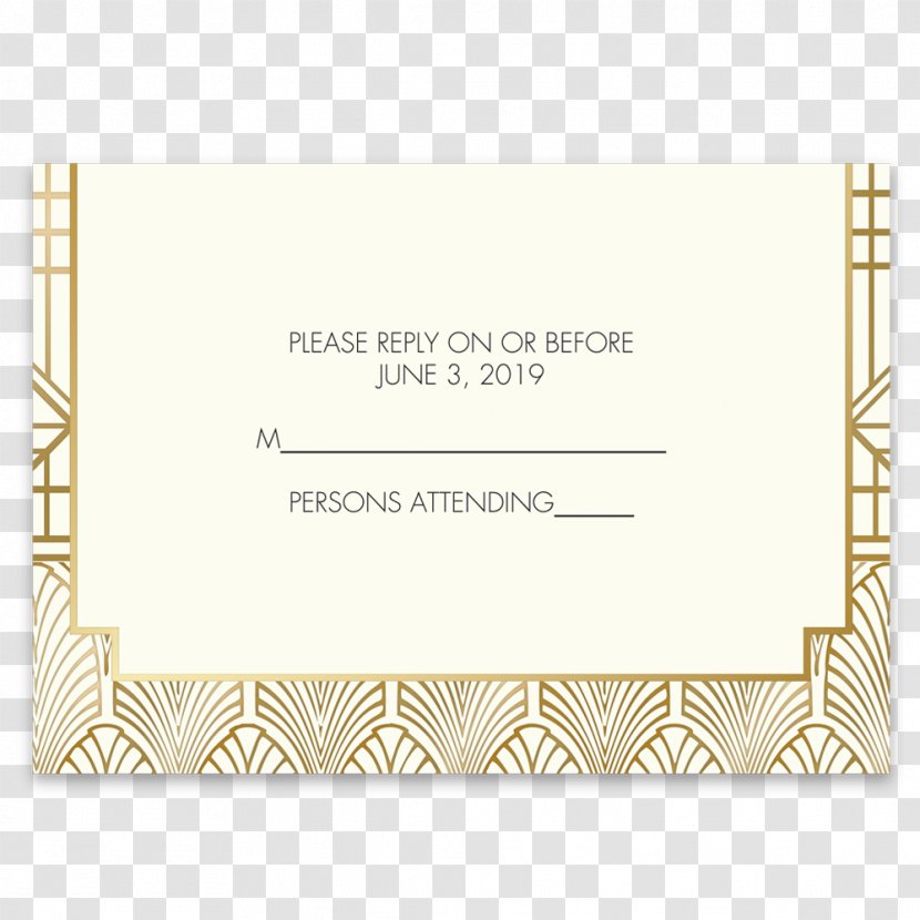 Paper Wedding Invitation RSVP Reception Transparent PNG