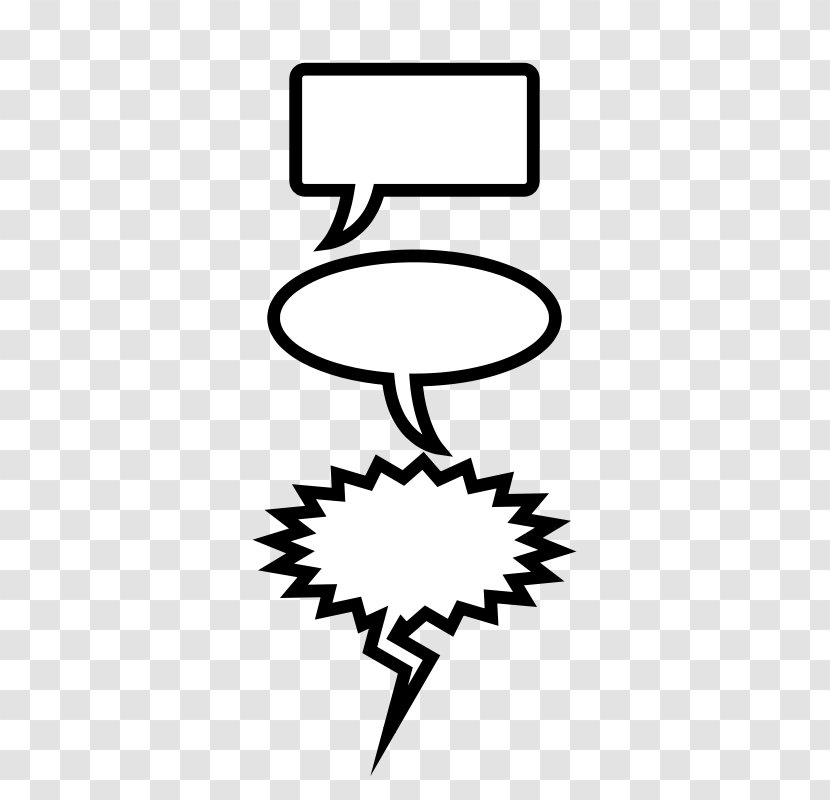 Speech Balloon Comics Clip Art - Photography - Black And White Transparent PNG
