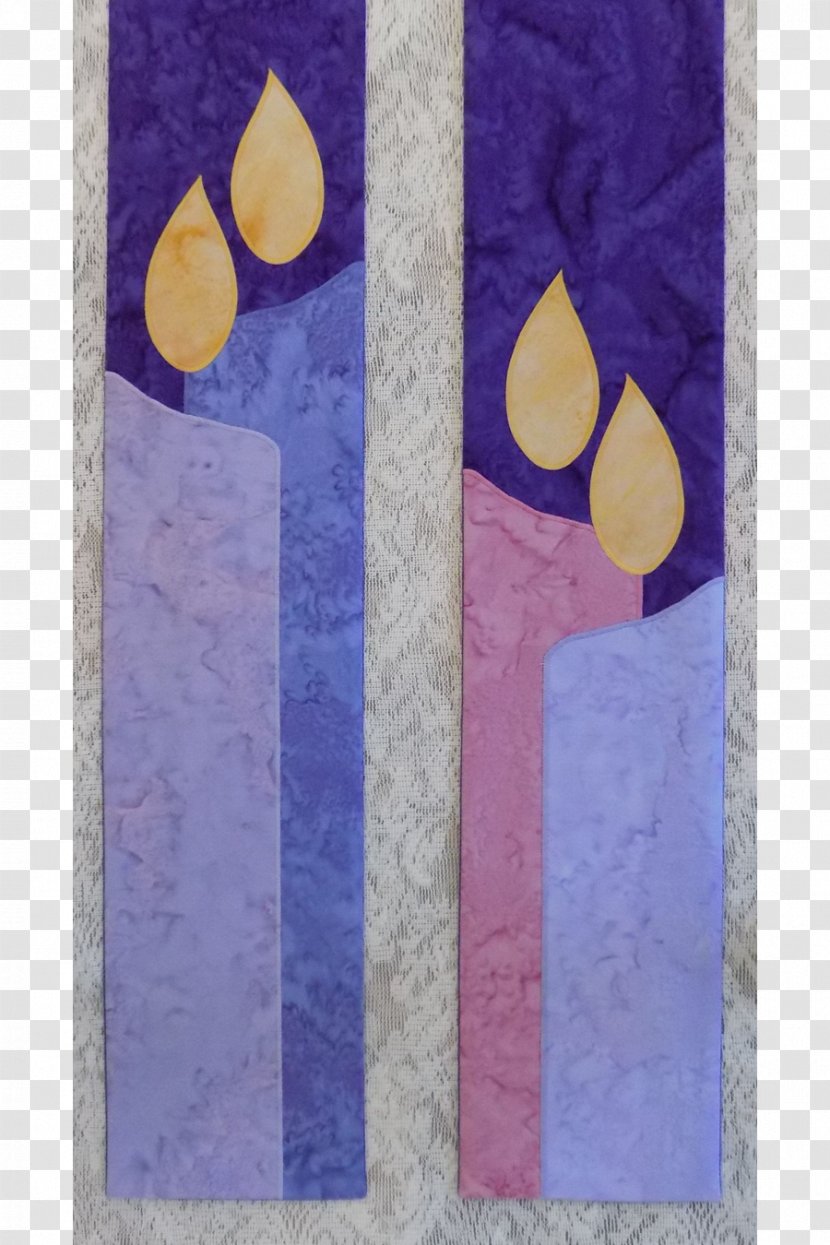 Hope, Peace, Joy & Love Advent Candle Epiphany - Purple Transparent PNG
