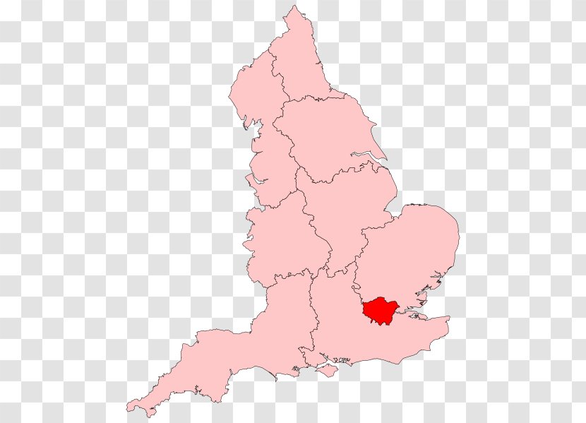 Regions Of England East Anglia The Midlands Map Geography - London Transparent PNG