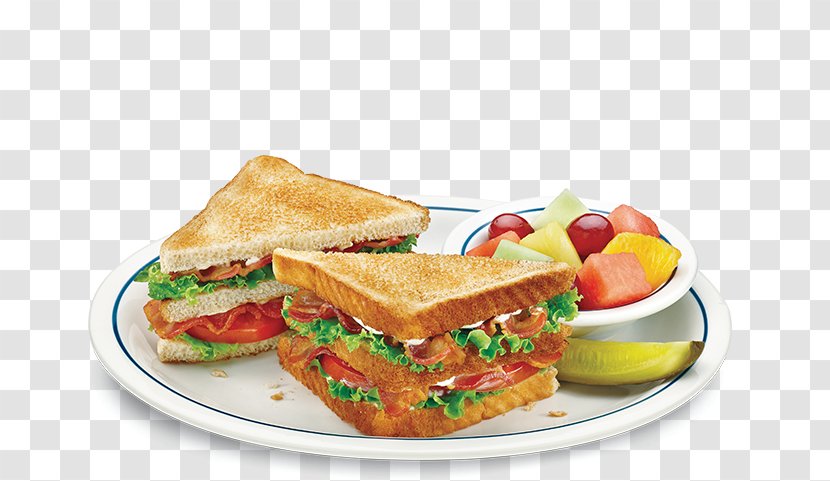 Breakfast Sandwich Toast Club Bacon BLT - Menu Transparent PNG