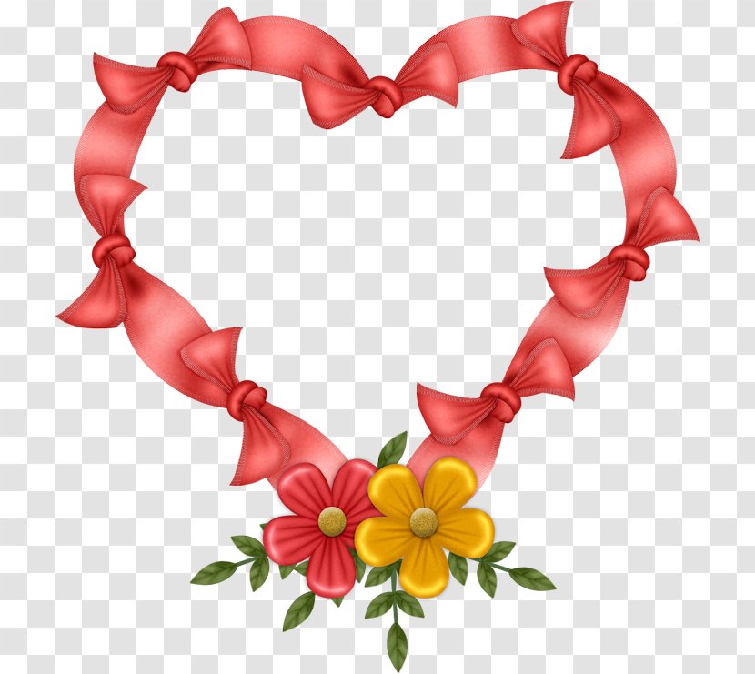 Decorative Borders Clip Art Heart Frame - Floristry - Hearts And Flowers Transparent PNG
