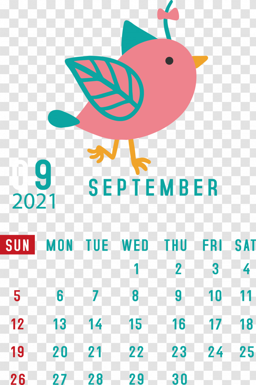 September 2021 Printable Calendar September 2021 Calendar Transparent PNG