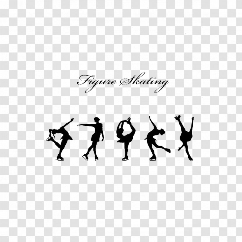 Wall Decal Figure Skating Ice Sticker - Skateboard - Dancing Silhouette Transparent PNG