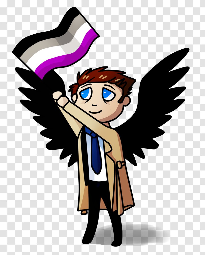 Castiel Asexuality Semana De La Conciencia Asexual - Watercolor - Frame Transparent PNG