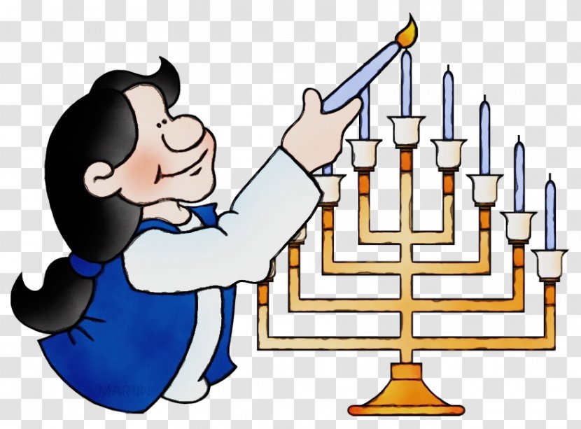 Hanukkah - Paint - Holiday Candle Holder Transparent PNG