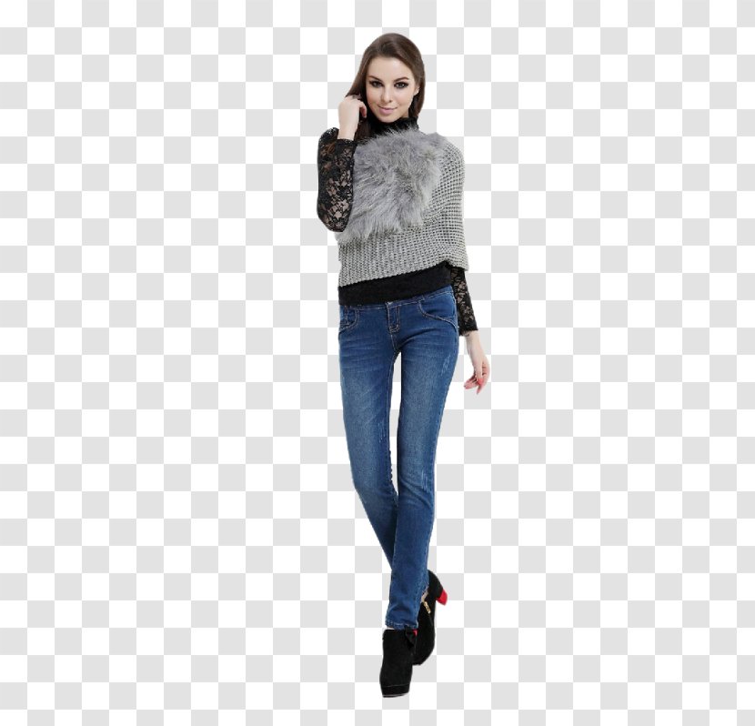 Slim-fit Pants T-shirt Sweater Clothing Jeans - Fashion Transparent PNG