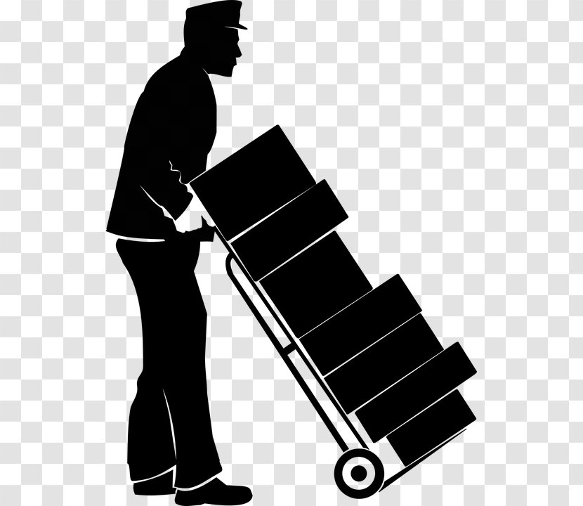 Mover Box Relocation Clip Art - Black And White - Workers Vector Transparent PNG