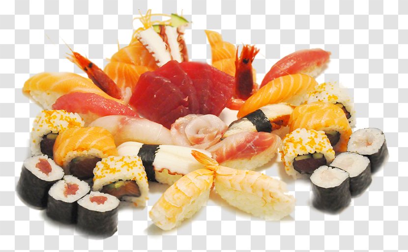 Sushi Japanese Cuisine Sashimi California Roll Asian - Comfort Food - Takeaway Transparent PNG
