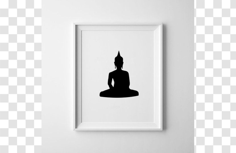 Silhouette Zen Picture Frames Meditation Blue - Pastel Transparent PNG