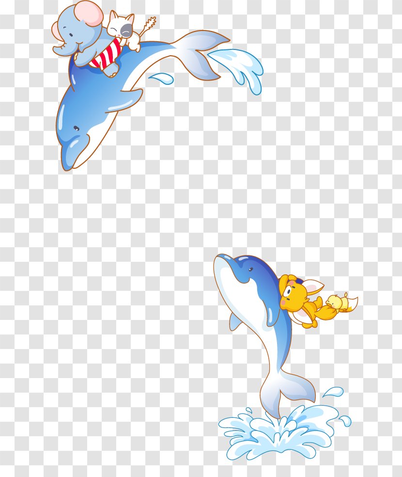 Cetacea Dolphin Clip Art - Marine Mammal - Cartoon Transparent PNG