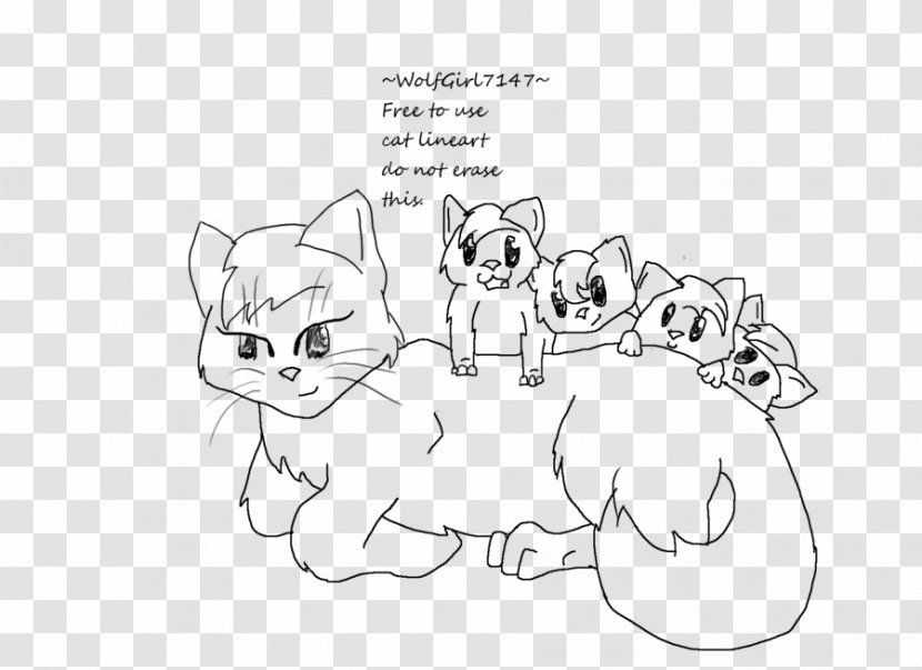 Kitten Whiskers Cat Line Art Sketch - Tree Transparent PNG