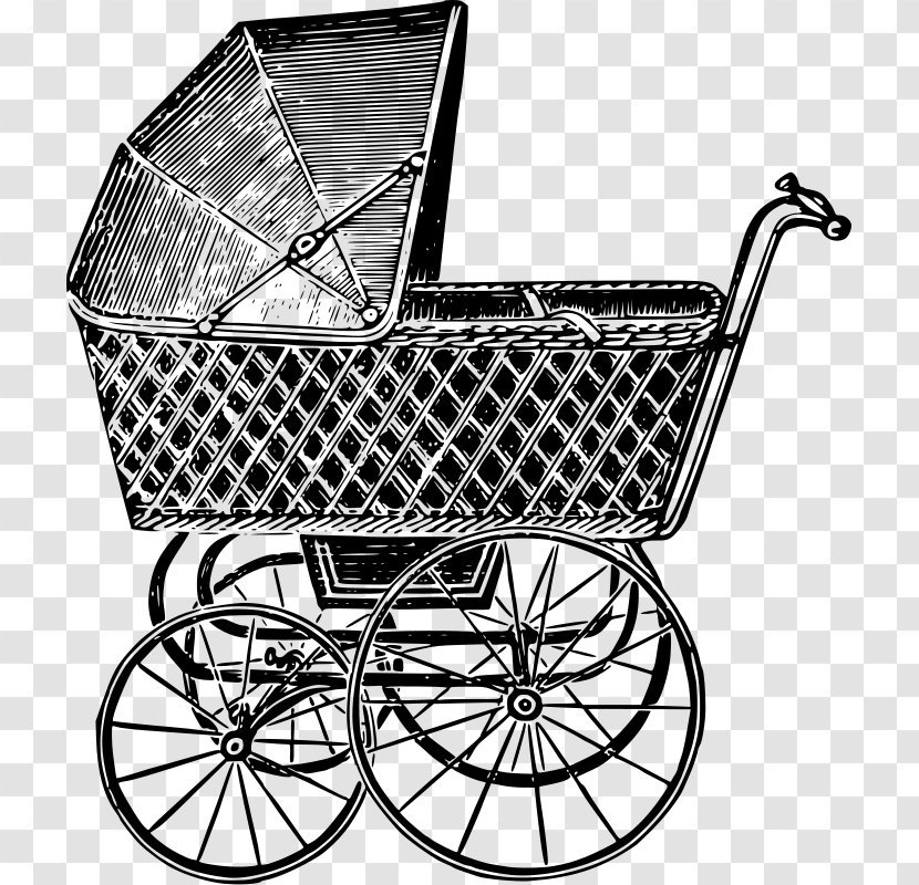 Baby Transport Infant Child Clip Art - Bicycle Basket - Pram Transparent PNG