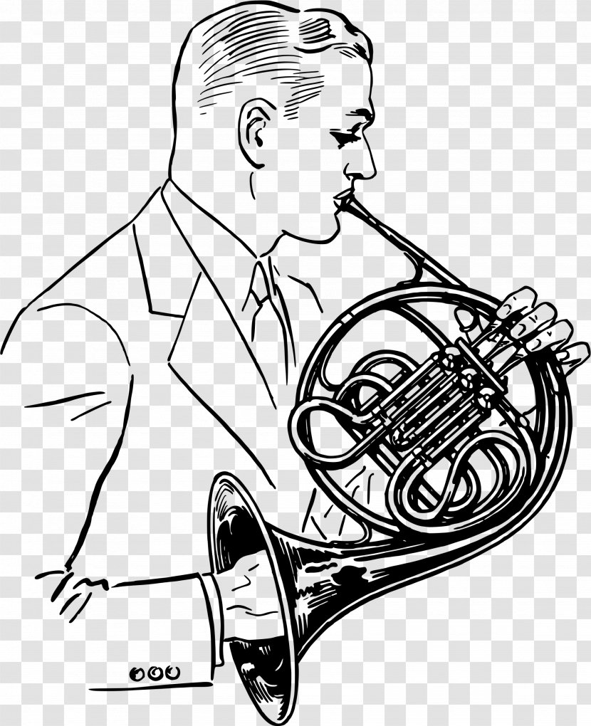 French Horns Hornist Clip Art - Flower - Musical Instruments Transparent PNG