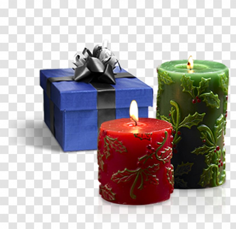 Christmas Candle Gift - Wax - Gift,candle Transparent PNG