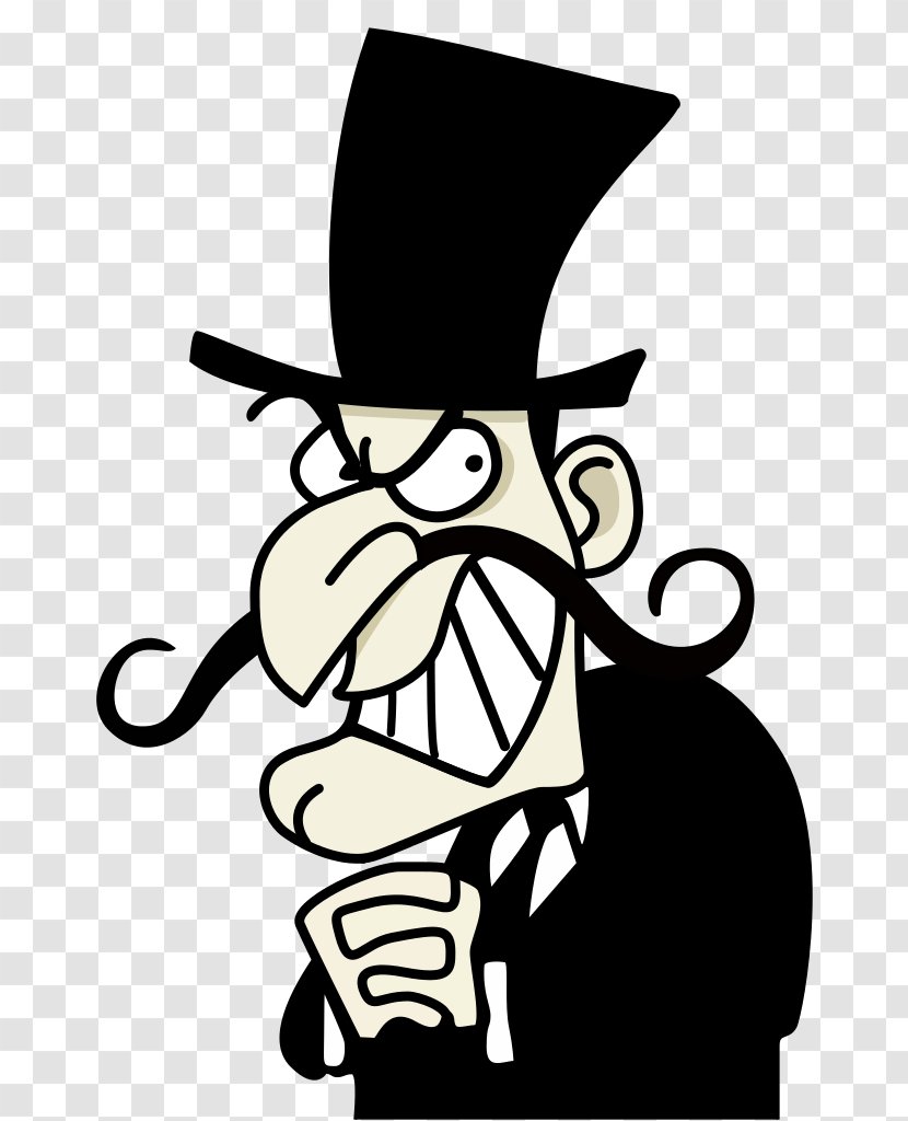 Snidely Whiplash YouTube Dudley Do-Right Villain Moustache - Character - White Transparent PNG