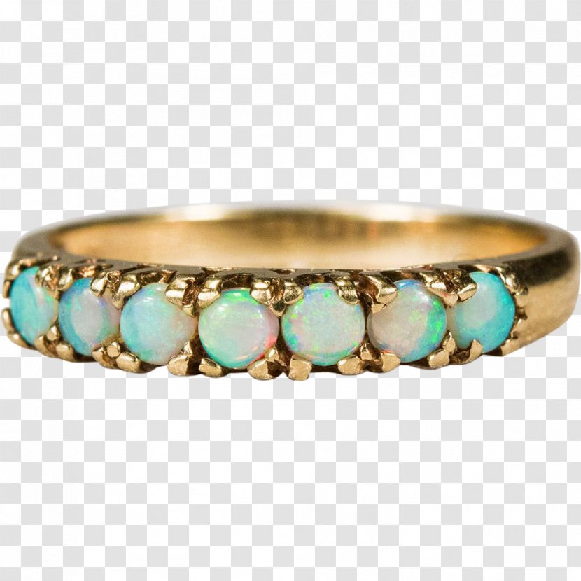 Turquoise Ring Opal Gold Bracelet - Silver Transparent PNG