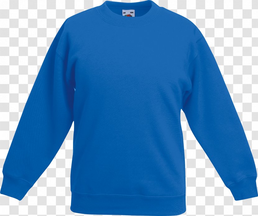 Long-sleeved T-shirt Sweater Polar Fleece - Electric Blue Transparent PNG