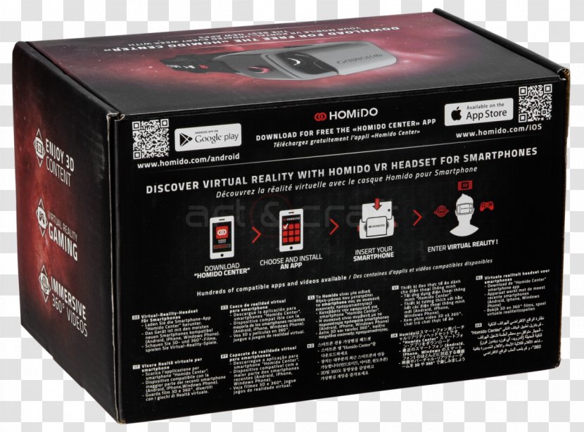 Multimedia Electronics Product - Homido Virtual Reality Headset Transparent PNG