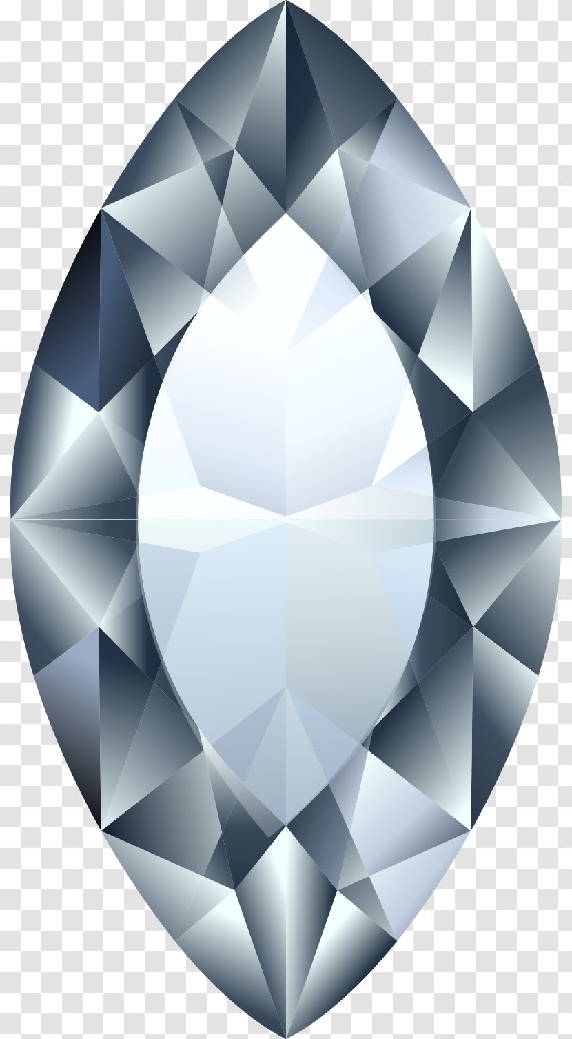 Diamond Cut - Vector Silver Oval Perspective Transparent PNG