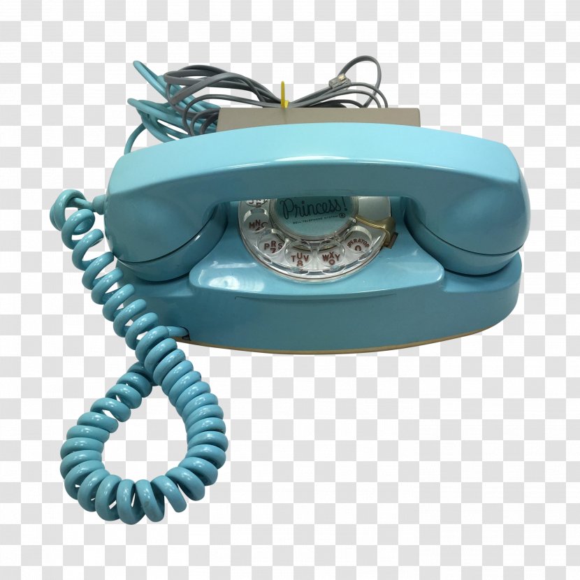 Corded Phone Turquoise Telephone Transparent PNG
