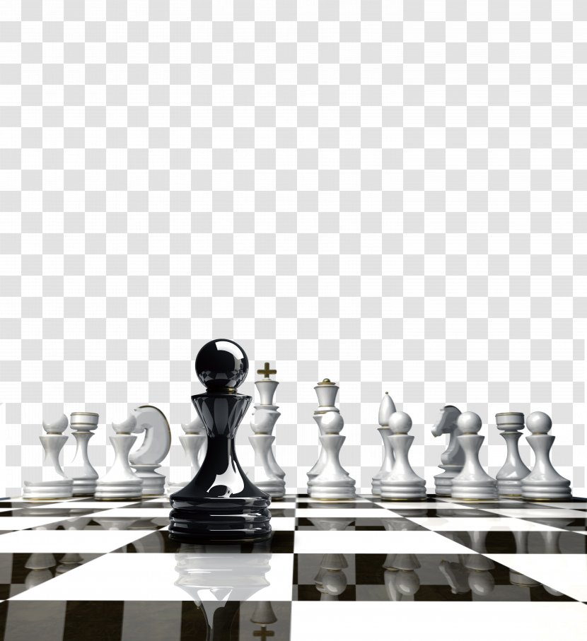 Chess Piece White And Black In Chessboard Board Game - Stock Photography - International Transparent PNG