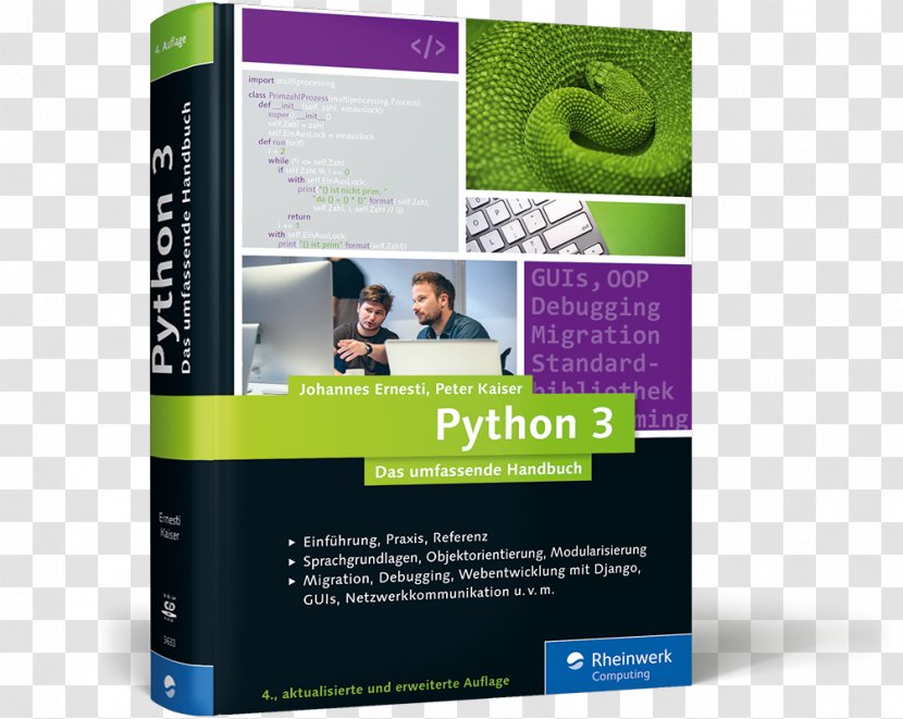 Python 3: Das Umfassende Handbuch: Sprachgrundlagen, Objektorientierung, Modularisierung (Ausgabe 2017) GIMP 2.10: Handbuch Object-oriented Programming - Object - Enterprises Album Cover Transparent PNG
