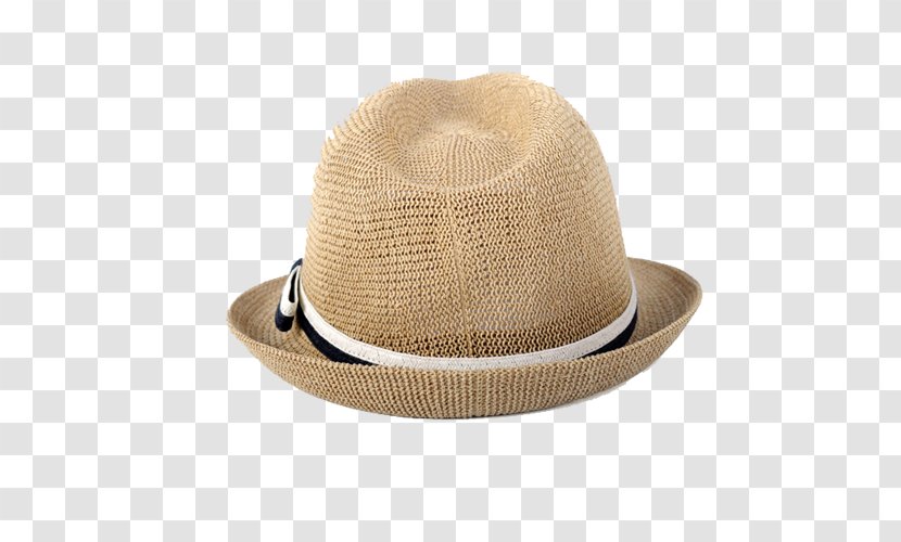 Sun Hat Trilby Blue Fashion - Air Permeable Straw Transparent PNG