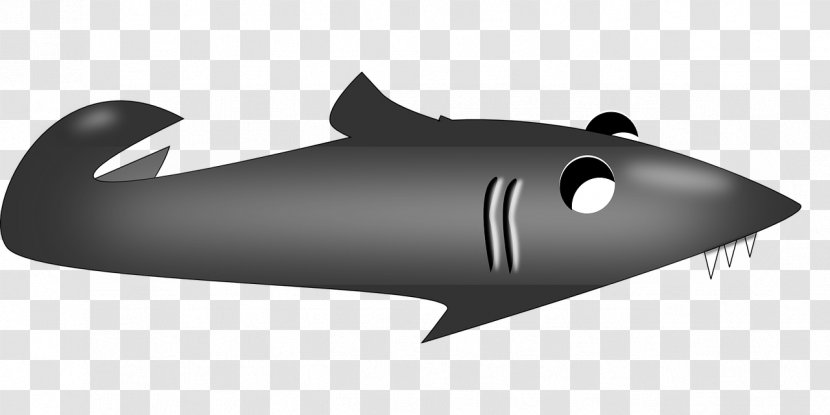 Shark Jaws Fish - Automotive Design - Black Transparent PNG