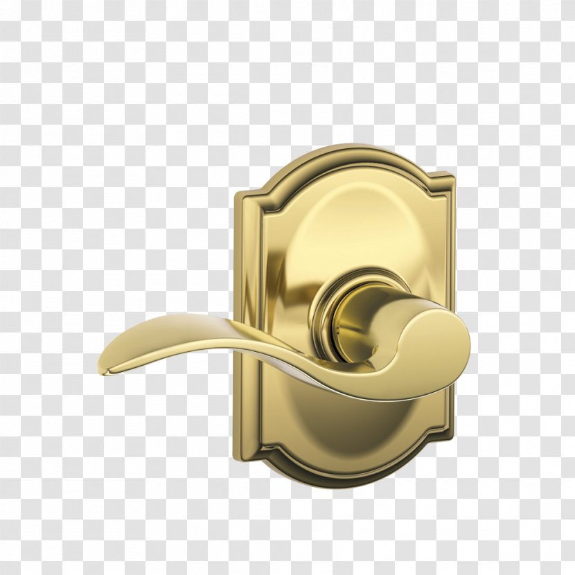 Schlage Door Handle Lock Bronze - Hardware Accessory - Brass Transparent PNG