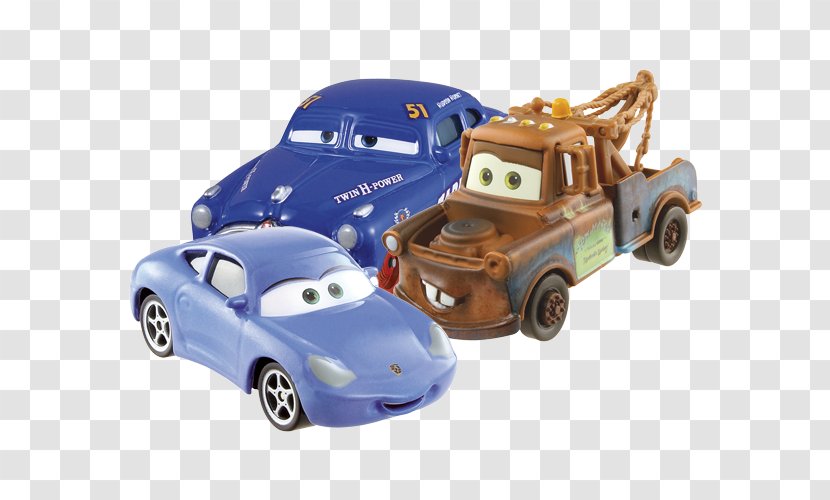 Mater Lightning McQueen Sally Carrera Die-cast Toy Cars - Pixar - Brent Mustangburger Transparent PNG