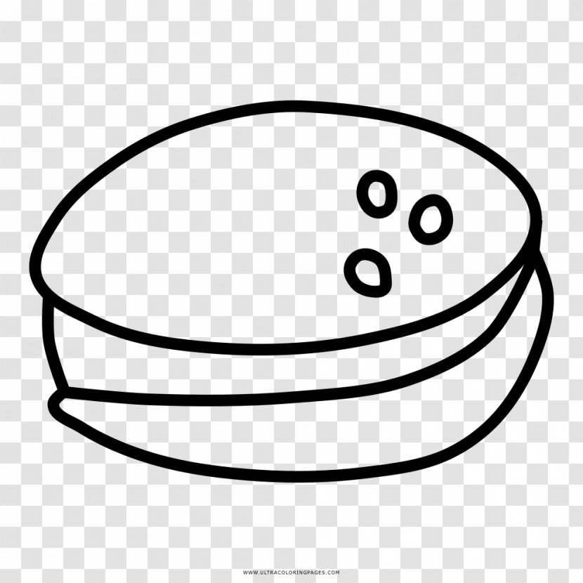 Hamburger Coloring Book Fast Food Drawing Black And White - Smile - Bread Transparent PNG