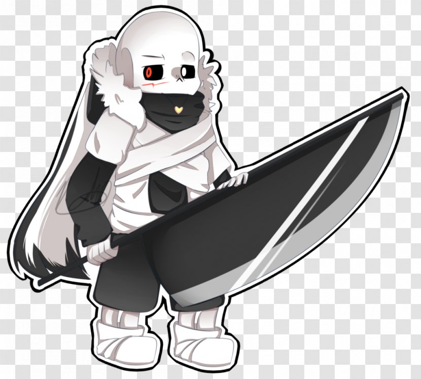 Undertale YouTube Sans. Drawing Video - Black - Long Knife Transparent PNG