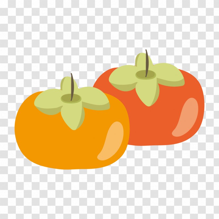 Japanese Persimmon Fruit Illustrator Clip Art - Orange - Autumn Transparent PNG