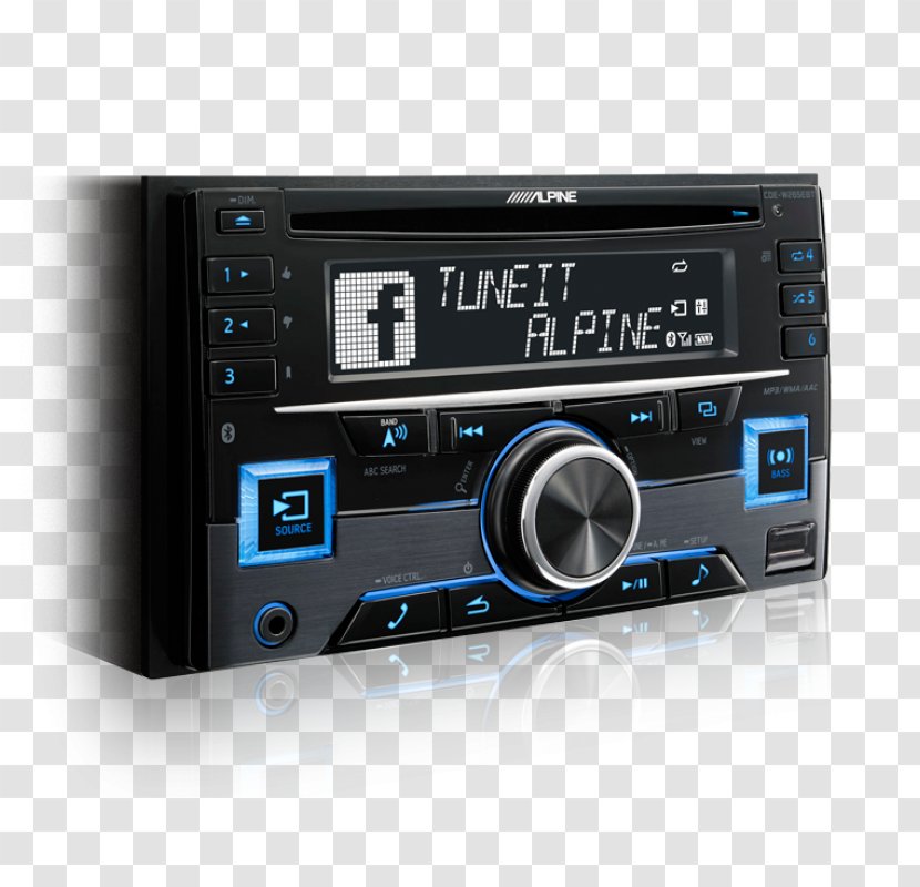 ALPINE Car Stereo Receiver Vehicle Audio Alpine Electronics ISO 7736 - Cde173bt Transparent PNG