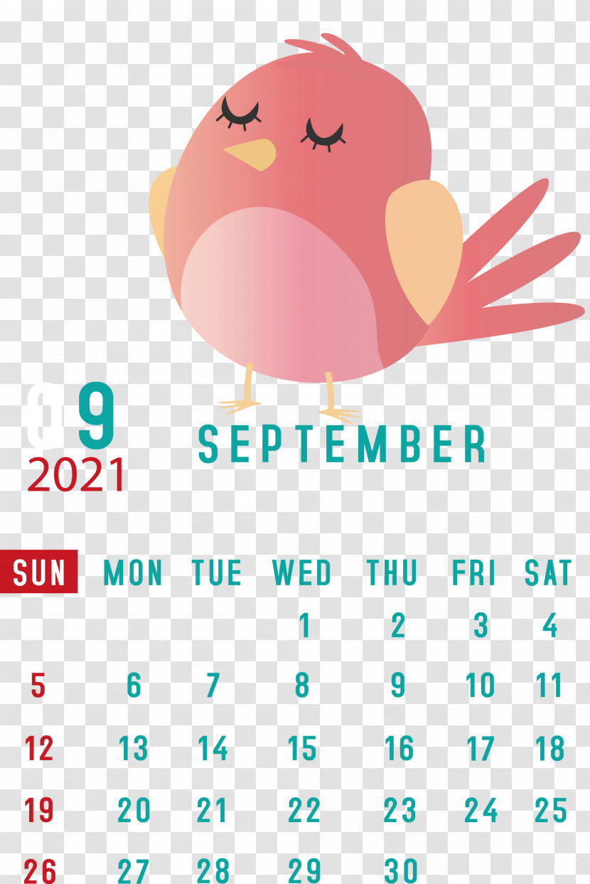 September 2021 Printable Calendar September 2021 Calendar Transparent PNG