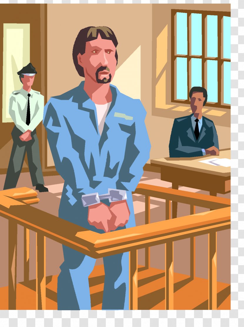 Defendant Court Crime Jury Conviction - Sitting - Cartoon Lawyer Transparent PNG