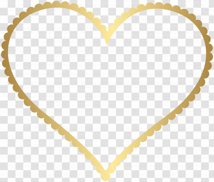 Borders And Frames Picture Heart Clip Art - Gold Transparent PNG