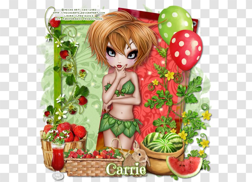 Strawberry Cartoon Illustration Doll Character - Flowering Plant - Creative Watermelon Transparent PNG