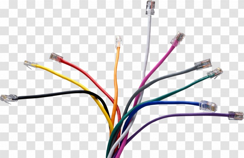 Electrical Cable Wires & AC Power Plugs And Sockets Clip Art - Network Cables - Registered Jack Transparent PNG