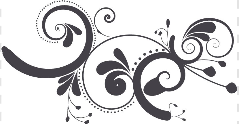 Download Free Content Clip Art - Black And White - Swirl Design Cliparts Transparent PNG